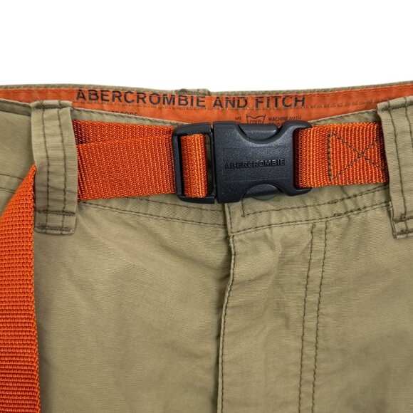 Abercrombie & Fitch Mens Paratrooper Cargo Shorts Tan XL Gorpcore Streetwear - Picture 3 of 7